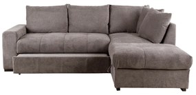 BILL ΚΑΝΑΠΕΣ ΚΡΕΒΑΤΙ ΓΩΝΙΑ ΔΕΞΙΑ TAUPE 241x173x94 - 70-0412