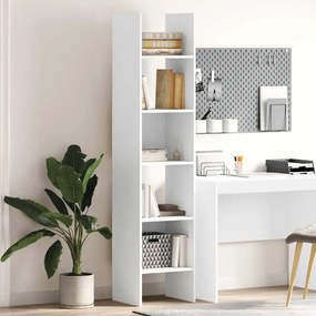 vidaXL Βιβλιοθήκη Λευκή 40 x 35 x 180 εκ. από Επεξ. Ξύλο