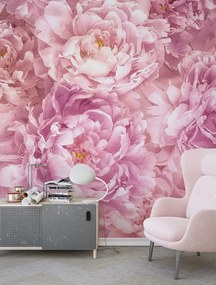 Φωτοταπετσαρία τοίχου ροζ λουλούδια έτοιμων διαστάσεων P009-VD2 (2.00M x 2.50Υ)