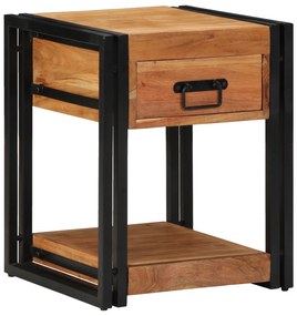 vidaXL Νυκτερινό 40x40x50 εκ Μασίφ ξύλο ακακίας