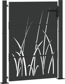 vidaXL Πύλη Κήπου 110 x 130 cm Ατσάλι με Επικάλυψη Πούδρας Κλειδώσιμο