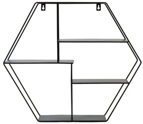 Ραφιέρα Τοίχου Matisse Pakoworld Μεταλλική Χρώμα Μαύρο 50X10X44 εκ 104-000001 Pakoworld-104-000001-Μαύρο 104-000001