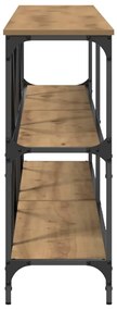 vidaXL Τραπέζι Κονσόλας με ράφι artisan δρυς 200 x 30 x 75 εκ.