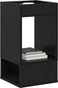 vidaXL End Table 2 pcs Μαύρη Οξυά 30 x 30 x 56 εκ. Επεξεργασμένο ξύλο