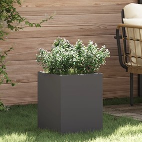 vidaXL Γλάστρα Κήπου Μαύρο 32 x 32 x 40 εκ. Κρύα έλαση από χάλυβα