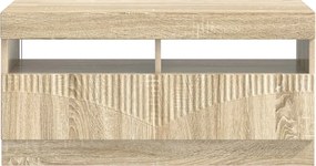vidaXL Ντουλάπα LED Τηλεόρασης Sonoma Δρυς Επεξεργασμένο Ξύλο