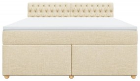 ΚΡΕΒΑΤΙ BOXSPRING ΜΕ ΣΤΡΩΜΑ ΚΡΕΜ 180X200 ΕΚ. ΥΦΑΣΜΑΤΙΝΟ 3286771