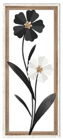 Διακοσμητικό Τοίχου Flower 063 Fylliana Μαύρο - Λευκό 30.5x3x71.10 εκ.