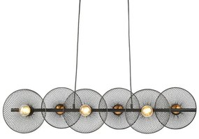 Φωτιστικό Οροφής - Ράγα HL45846P103B 6ΧΕ27 103Χ35ΧΗ119 Black Aca Decor Metal