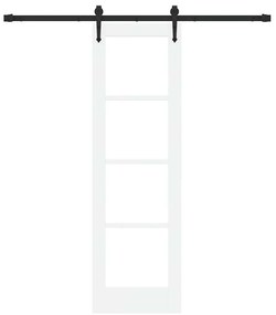 vidaXL Ολισθητή Πόρτα Λευκό 61 x 198.5 εκ. Ξύλο και μέταλλο