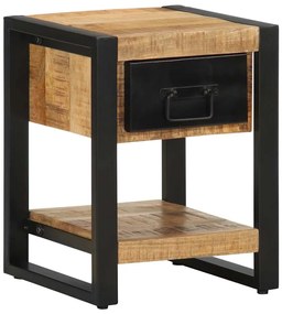 vidaXL Κομοδίνο 35x34x45 cm Στερεό ακατέργαστο ξύλο Μάνγκο