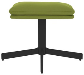 vidaXL Υποπόδιο Ανοιχτό Πράσινο 60x60x36 εκ. Βελούδινο