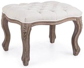Σκαμπό Diva 0743255 53x42x38 Natural Wood, Fabric