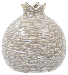 Διακοσμητικό Pomegranate FL144 Fylliana Κεραμικό Μπέζ-Λευκό χρώμα 10x10x10εκ