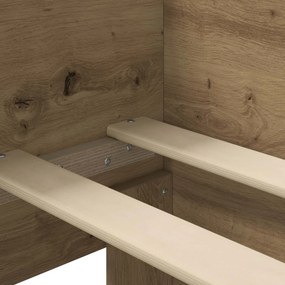vidaXL Κρεβάτι με Κεφαλάρι Artisan Δρυς 80 x 200 cm Επεξεργασμένο Ξύλο