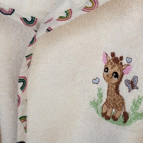 Βρεφικό Μπουρνούζι Dimcol Giraffe 173 Ecru-Multi
