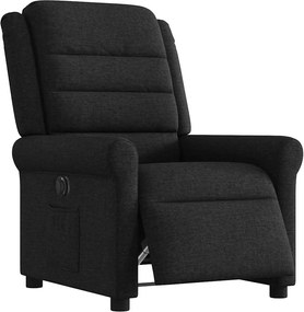 vidaXL Πολυθρόνα Ανακλινόμενη Ηλεκτρική Μαύρη Υφασμάτινη