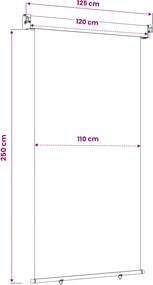 vidaXL Αυλούπα Πλευράς Μπαλκονιού 117 x 250 cm