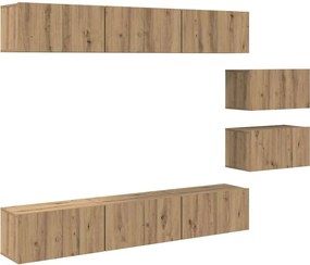 vidaXL Σετ επίπλου τηλεόρασης 8 τμχ. Artisan Oak
