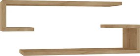 Ραφιέρα τοίχου Eldo pakoworld σετ 2τεμ μελαμίνη σε φυσική απόχρωση 60x19.6x15εκ