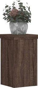 vidaXL Βάσεις Φυτών 2 Τεμ. Καφέ Δρυς 10x10x18 εκ. Επεξεργασμένο Ξύλο