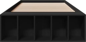 vidaXL Πλαίσιο Κρεβατιού Μαύρο 100x200 εκ. Επεξεργ. Ξύλο