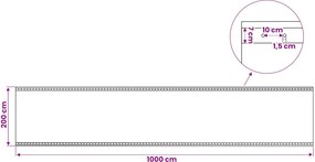 vidaXL Μουσαμάς με Ύφανση Leno Λευκός 2 x 10 μ. 260 γρ./μ²