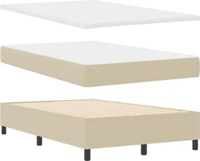 vidaXL LED Κρεβάτι με βάθρο Ανοιχτό Γκρι και Λευκό 120 x 190 cm