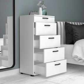 Συρταριέρα Helia Megapap χρώμα λευκό 60x44x108εκ.