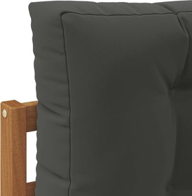 vidaXL Σειρά Καναπέ Εξωτερικού 3 Τεμάχιο Φυσικό και Ανθρακί