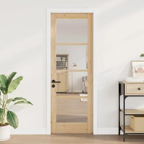 vidaXL Εσωτερική Πόρτα με Γυαλί ORKDAL Καφέ 73.5 x 211 εκ