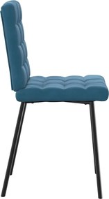 vidaXL Καρέκλες Τραπεζαρίας 4 τεμ. Μπλε Βελούδινες