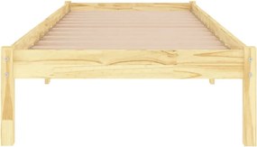 vidaXL Πλαίσιο Κρεβατιού 75 x 190 εκ. από Μασίφ Ξύλο Small Single