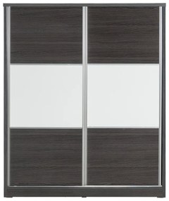 Ντουλάπα ρούχων Chase  δίφυλλη με συρόμενες πόρτες χρώμα wenge 152.5x56.5x185