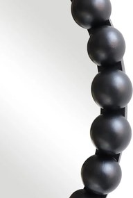 Καθρέπτης Specio pakoworld ξύλο σε μαύρη απόχρωση Φ60x4.5εκ