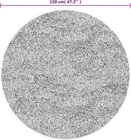 vidaXL Χαλί Πλενόμενο Μαύρο και Χρυσό Ø 120 εκ.