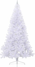 vidaXL Τεχνητό Χριστουγεννιάτικο Δέντρο Λευκό 240 cm PVC και Ατσάλι