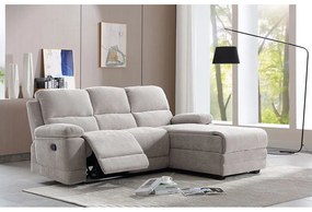 RELAX ΚΑΝΑΠΕΣ RECLINER ΓΩΝΙΑ ΔΕΞΙΑ BEIGE 212x156xH96cm