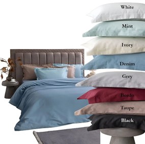 Σεντόνια Posh Sateen (Σετ 4τμχ) Grey Palamaiki Υπέρδιπλo 240x270cm 100% Βαμβακοσατέν