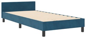vidaXL Κρεβάτι Μπλε Σκούρο 100x200 cm Βελούδο