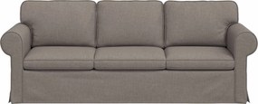 vidaXL Καναπές Taupe 215 x 82 x 80 εκ ύφασμα