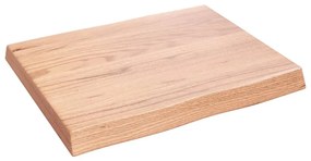 Επιφ Τραπεζιού Αν Καφέ 60x50x(2-6)εκ. Ακατέργ. Μασίφ Ξύλο Δρυός - Καφέ