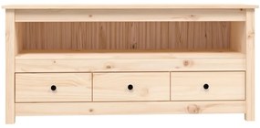 vidaXL Έπιπλο Τηλεόρασης 114 x 35 x 52 εκ. από Μασίφ Ξύλο Πεύκου
