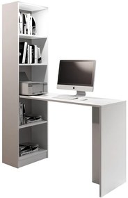 Γραφείο - Βιβλιοθήκη Vacun B1 -Leuko - 125.00Χ47.00Χ79.00cm