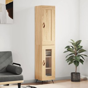 vidaXL Μπουφές Sonoma δρυς 34,5 x 34 x 180 εκ. από Επεξεργασμένο Ξύλο