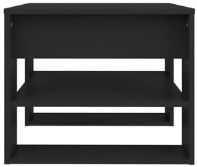 Τραπεζάκι Σαλονιού Μαύρο 55,5x55x45 εκ. από Επεξεργασμένο Ξύλο - Μαύρο