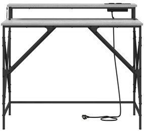 vidaXL Γραφείο Γκρι sonoma 100 x 50 x 86.5 εκ Επεξεργασμένο ξύλο