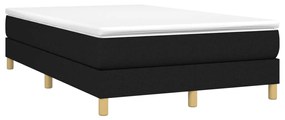 vidaXL Κρεβάτι Boxspring με Στρώμα Μαύρο 120x190 εκ. Υφασμάτινο