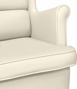 vidaXL Πολυθρόνα Λευκή 74x84x100 cm Λινό