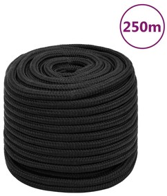 vidaXL Σχοινί Ναυτιλίας Όλο Μαύρο 16 χιλ. 250 μ. από Πολυπροπυλένιο